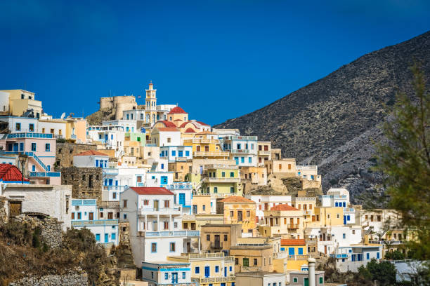 istock Hillside colorful homes in the old tradition village Olympos 1463724821