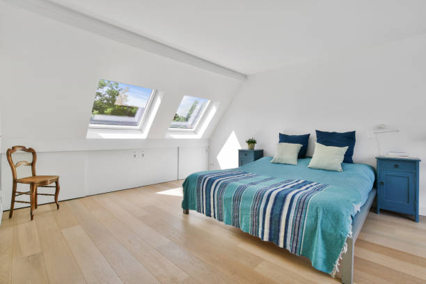 istock Modern room with different furniture and the bright light coming from the window 1463727036