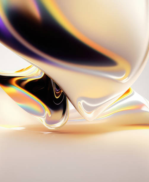 istock Dynamic abstract curve orange and pastel theme, artistic smooth shape 1463733474