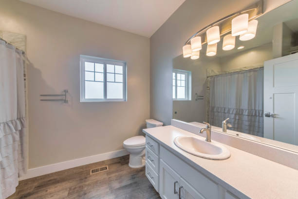 istock Sink, a bath, toilet, and a bath in a bathroom 1463743942