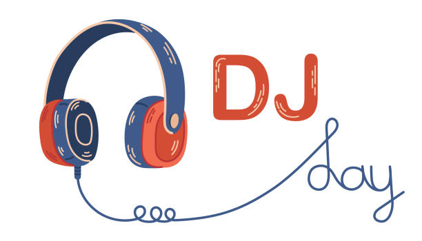istock World DJ Day vector background, banner, poster. 9 March. Hand drawn illustration of headphones. 1463745461