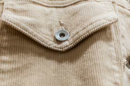 Close up of male polo shirt with buttoned collar neck