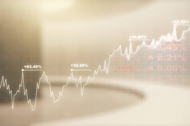 istock Double exposure of abstract creative financial chart hologram on empty modern office background, research and strategy concept 1463751853