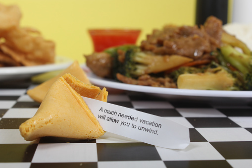 A fortune cookie telling \