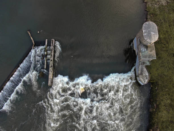 istock Drone-pic of concrete waterfall 1463755390