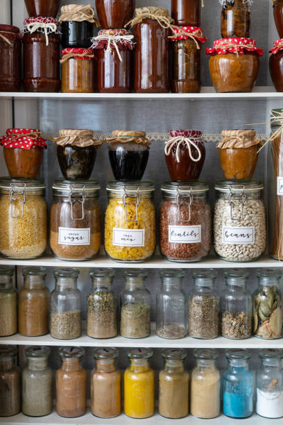 istock Sustainable homemade jar in a reusable jars and herbs 1463756586
