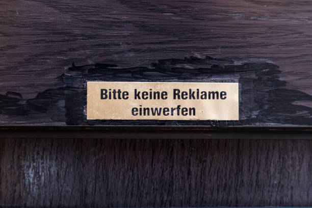 istock Sticker in German language saying 