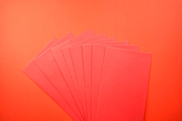 istock red envelope on red background for card design on chinese day 1463768327