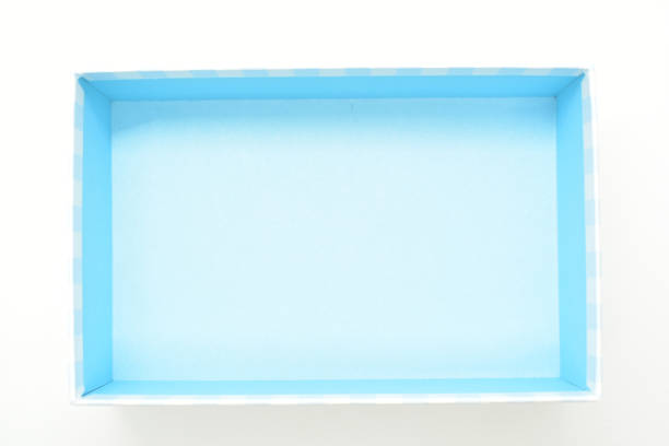 istock beautiful blue paper box on white background, package for design 1463768591