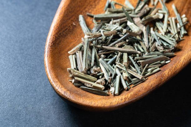 istock chinese medicine Herba Andrographitis on black background 1463769517