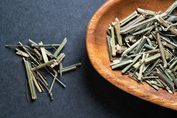 istock chinese medicine Herba Andrographitis on black background 1463769542