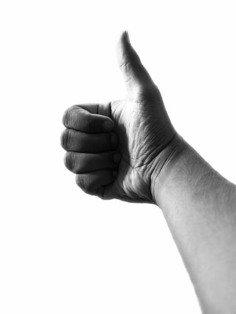 istock Siluet of thumb right Hand 1463772769