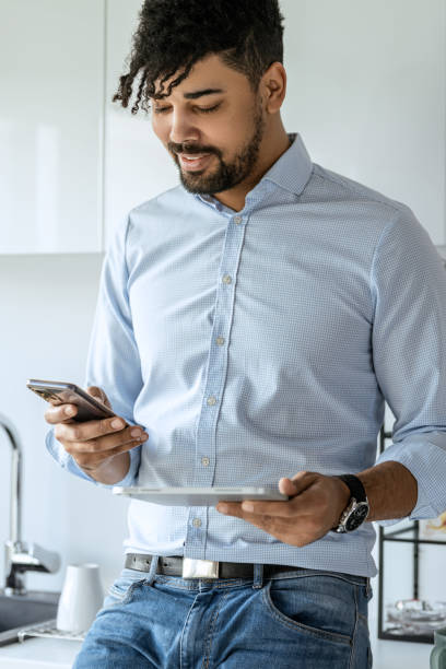 istock Young African businessman working 1463773203