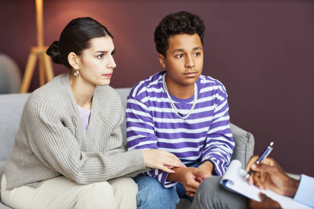 istock Mother and Son Came to Adolescent Psychologist 1463773262