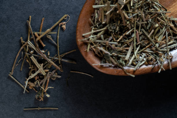istock chinese medicine Sculellaria barbata on black background 1463774672