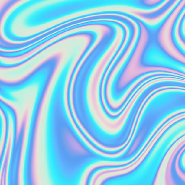 istock Holographic abstract background. Colorful texture in turquoise-beige color. Texture for design cover, booklet, banner. 1463775003