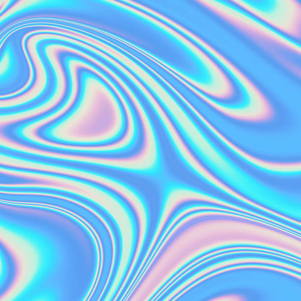 istock Holographic abstract background. Colorful texture in turquoise-beige color. Texture for design cover, booklet, banner. 1463775072