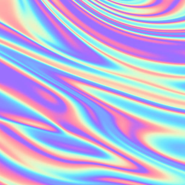 istock Holographic abstract background. Colorful texture in purple - neon color. Texture for design cover, banner, booklet. 1463775313