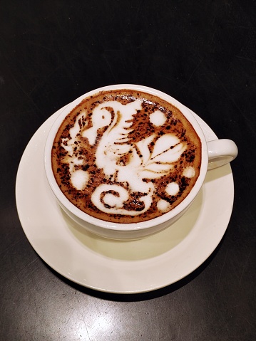 Seahorse Latte Art Stock Photo - Download Image Now - Art, Breakfast