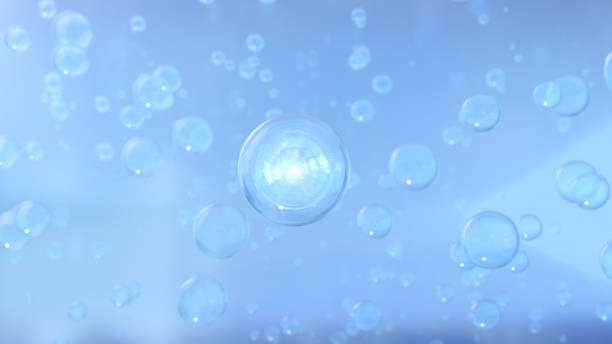 istock 3d rendering Cosmetics Bubbles of serum on a blurry background 1463788867