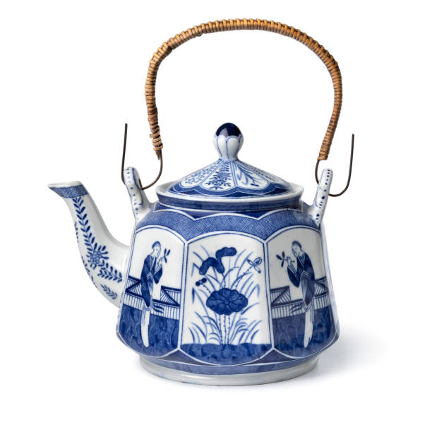 istock Vintage traditional ceramic Chinese teapot on white background 1463792036