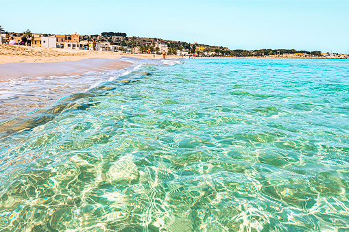 Spiaggia Libera - beach near the town of San Vito Lo Capo. North coast of Sicily.