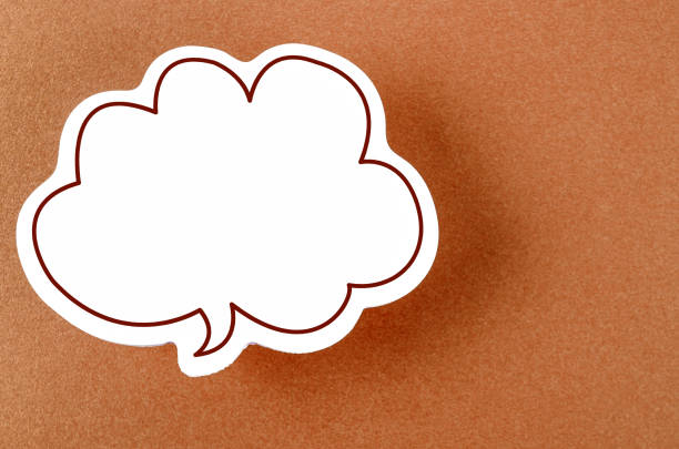 Speech bubble with copy space communication talking speaking concepts on orange color background.