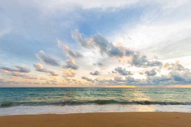 istock Sea beach wave sunset sky with cloud summer vacation concept 1463815825
