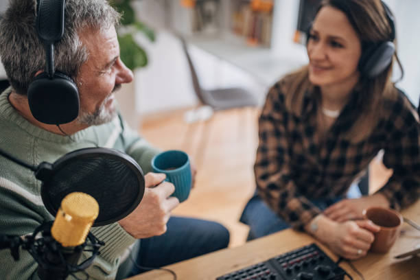 istock Interview, radio host and guest 1463815994