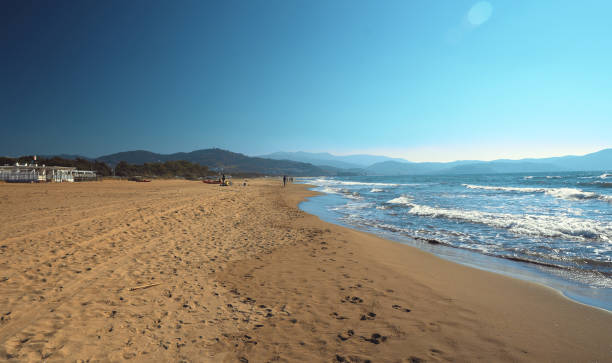 istock Sandy sea beach in Paestum, Italy. 1463817998