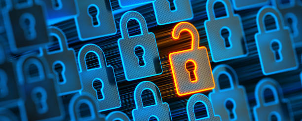 Encryption your data. Digital Lock. Hacker attack and data breach. Big data with encrypted computer code. Safe your data. Cyber internet security and privacy concept. Database storage 3d illustration Encryption your data. Digital Lock. Hacker attack and data breach. Big data with encrypted computer code. Safe your data. Cyber internet security and privacy concept. Database storage 3d illustration unlock stock pictures, royalty-free photos & images