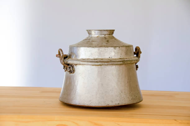 istock Old fashioned bronze  utensil for cooking or decorative a place 1463819728