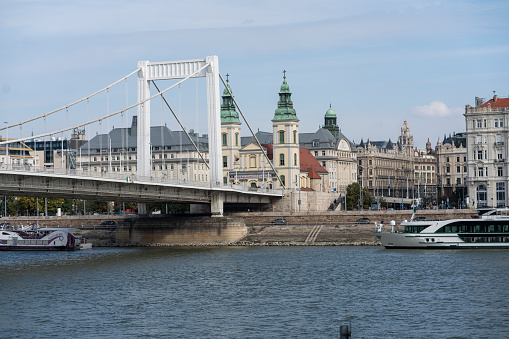 Cologne, Germany: Apr 21st 2022: Kennedy -ufer is a popular place in Cologne to hang out and spend time with friends.