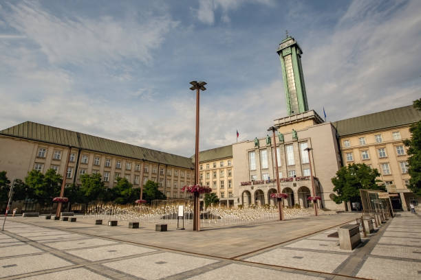 istock Ostrava town hall in Czech Republic 1463826421