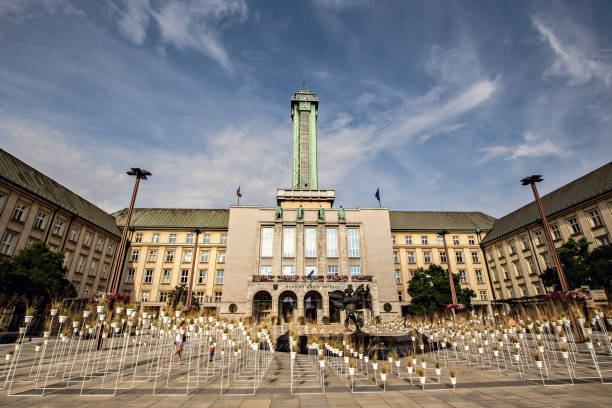istock Ostrava town hall in Czech Republic 1463826466