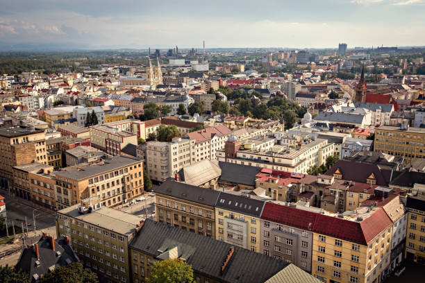 istock Aerial view from Ostrava Town Hall in Czechia 1463826501