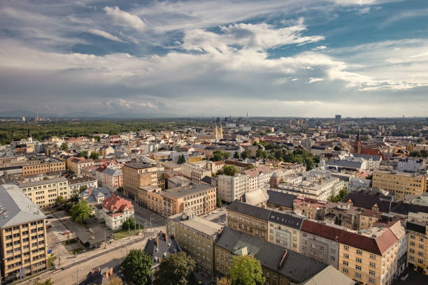 istock Aerial view from Ostrava Town Hall in Czechia 1463826628