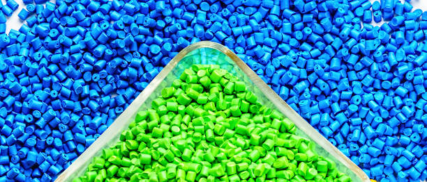 istock Plastic granules. Polymer pellets. Polymeric dye. Colorant pellets. 1463827212