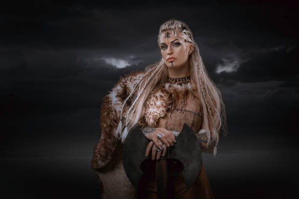 istock Beautiful Blonde Warrior Woman 1463834916