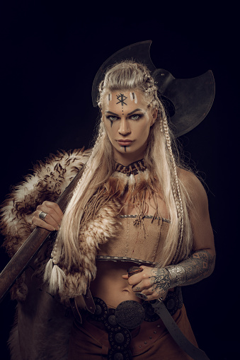 Beautiful Blonde Warrior Woman