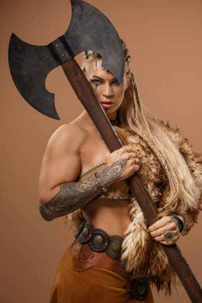 istock Beautiful Blonde Warrior Woman 1463834958