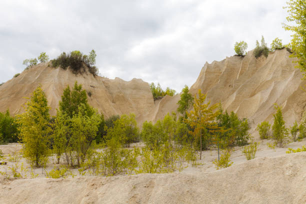 istock Abandoned Rummu quarry, Estonia. Former prison and sandy hills 1463841016