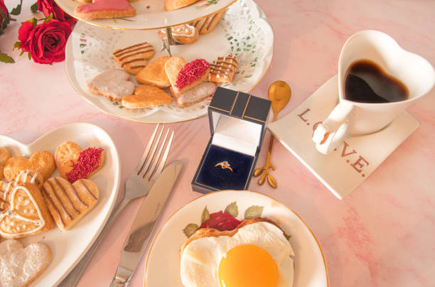 istock Valentines  meal  with hear shaped  food 1463843715