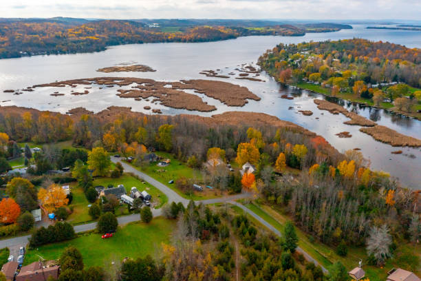 istock Aerial Rice Lake and Trent River, Hastings, Canada 1463857944