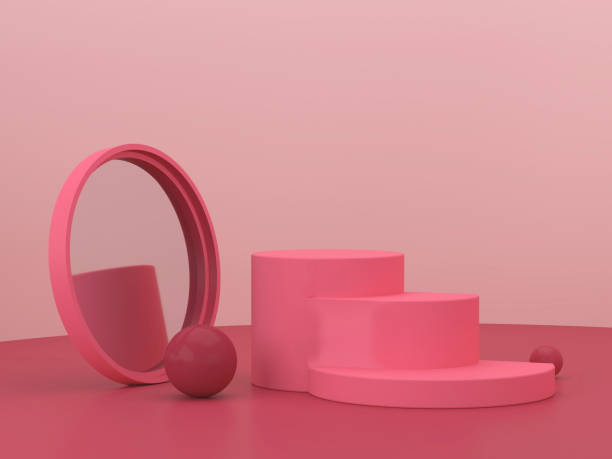 istock Minimal scene with podium and abstract background. 1463859693