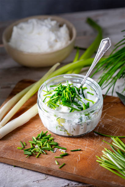 istock Fresh curd and herbs - dairy product 1463860875