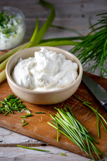 istock Fresh curd and herbs - dairy product 1463860885