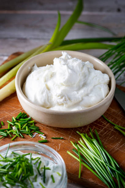 istock Fresh curd and herbs - dairy product 1463860913