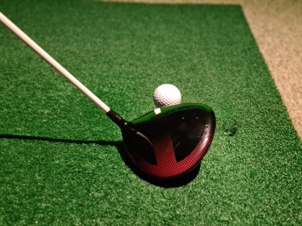 istock Golf ball screen. Golf indoor and putter golf ball 1463861195