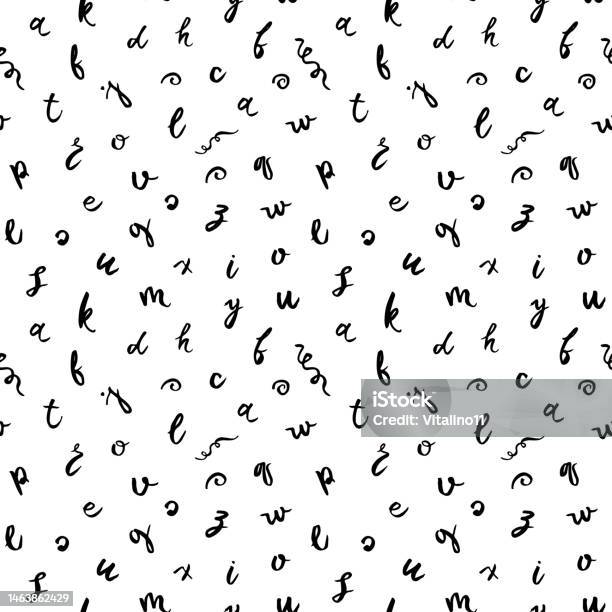 Modern Pattern Letter Background Seamless Pattern Alphabet Letters Stock Illustration - Download Image ...